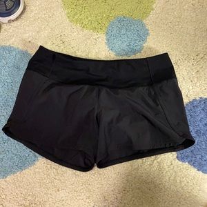Lululemon black shorts size 6